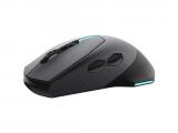 Alienware 610M Wired / Wireless Gaming Mouse - Lunar Light USB оптична снимка №3