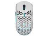 DARK PROJECT ME4 Wireless Gaming Mouse, White/Neon Blue wireless оптична снимка №2
