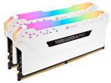 16 GB = KIT 2X8GB DDR4 3000 за компютър Corsair VENGEANCE RGB PRO White CMW16GX4M2C3000C15W снимка №2