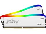 32 GB = KIT 2X16GB DDR4 3600 за компютър Kingston FURY Beast White RGB Special Edition KF436C18BWAK2/32 снимка №2