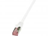 LogiLink PrimeLine CAT6 patch cable 2 m white лан кабел кабели и букси RJ45 Цена и описание.