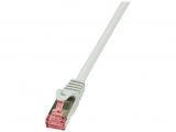 LogiLink PrimeLine CAT6 patch cable 1 m grey лан кабел кабели и букси RJ45 Цена и описание.