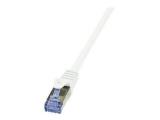 LogiLink PrimeLine CAT 6a - Patch cable - 2m - white лан кабел кабели и букси RJ45 Цена и описание.