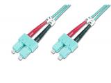 Описание и цена на оптичен кабел Digitus Fiber Optic Multimode Patch Cord 2m, Aquamarin, OM 3, SC / SC