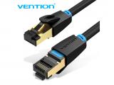 Vention Кабел LAN SFTP Cat.8 Patch Cable - 0.5M Black 40Gbps - IKABD лан кабел кабели и букси RJ45 Цена и описание.