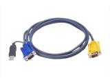 Aten 1.8M USB KVM Cable with 3 in 1 SPHD and built-in PS/2 to USB converter, 2L-5202UP - кабели и букси