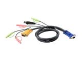 Aten USB KVM Cable with 3 in 1 SPHD and Audio 3m, 2L-5303U KVM кабели и букси - Цена и описание.