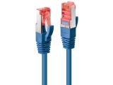 Lindy Cat 6 S/FTP Network Cable 0.5m, Blue лан кабел кабели и букси RJ-45 Цена и описание.