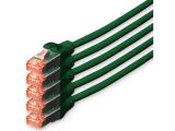 Описание и цена на лан кабел Digitus CAT 6 S/FTP patch cord 10m, 5 units, green