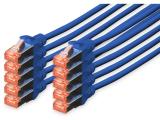 Digitus CAT 6 S/FTP patch cords 5m, 10 units, blue - кабели и букси
