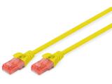 Digitus CAT 6 U/UTP patch cord 0.25m DK-1617-0025/Y лан кабел кабели и букси RJ-45 Цена и описание.