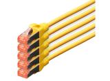 Описание и цена на лан кабел Digitus CAT 6 S/FTP patch cords 10m, 5 units, yellow