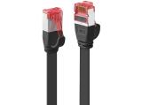Описание и цена на лан кабел Lindy Cat 6 U/FTP Flat Network Cable 0.3m, Black