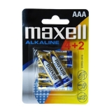 Батерии и зарядни Maxell Алкална батерия LR03 AAA /4+2 бр. в опаковка