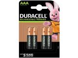 Описание и цена на Батерии и зарядни DURACELL Акумулаторна батерия R03 AAA 900mAh 4бр. 