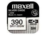 Maxell Бутонна батерия сребърна SR 1130 SW /AG10/ 389/390 1.5V  Батерии и зарядни Цена и описание.