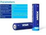 XTAR Акумулаторна батерия за фенери 18650 със защита 3600mAh Li-ion 3.7V 3600mAh  Батерии и зарядни Цена и описание.