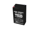 Описание и цена на Батерии и зарядни TED ELECTRIC Оловна Батерия 6.1Ah AGM 