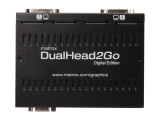 Описание и цена на видео MATROX Външен мулти-дисплей адаптер Matrox D2G-A2D-IF за едновременна работа на 2 монитора с VGA вход NEW 