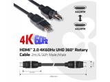 Club 3D HDMI 2.0 4K60Hz UHD 360 Degree Rotary cable 2m/6.56ft снимка №4