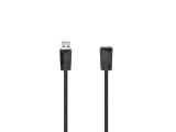 удължителен кабели: Hama Удължителен кабел, USB-A женско - USB-A мъжко, 1.5 м, 480 Mbit/s, Черен, 0.75м