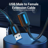 Vention Vention Кабел USB 3.0  Extension AM / AF - 5.0M Black - CBHBJ CBHBJ NEW снимка №2