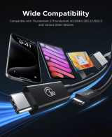 Orico Orico кабел Cable Thunderbolt 5 / USB4 - USB-C 80Gbps PD240W 1m Black - TBZ5-10-BK TBZ5-10-BK-BP NEW снимка №4 Orico Orico кабел Cable Thunderbolt 5 / USB4 - USB-C 80Gbps PD240W 1m Black - TBZ5-10-BK TBZ5-10-BK-BP NEW снимка №4