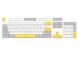 Нови модели и предложения за капачки принадлежности: Marvo Custom Keycap Set PBT, 104 keys, White, Yellow, Gray - MARVO-KP-04-YL