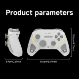 Ajazz Ajazz геймпад Gamepad GP100 NS - Wireless, Bluetooth, 1000Hz - White AJ-GP100-NS-WH NEW снимка №5 Ajazz Ajazz геймпад Gamepad GP100 NS - Wireless, Bluetooth, 1000Hz - White AJ-GP100-NS-WH NEW снимка №5