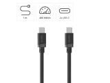 Hama Кабел USB-C мъжко USB-C мъжко, 60 W, 1 m, черен снимка №3