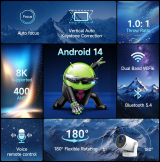 MagCubic MagCubic преносим мултимедиен проектор Portable Multimedia Projector HY320 Pro - 4K, Android 14, Wi-Fi, Bluetooth 5.4 MAGCUBIC-HY320PRO NEW снимка №3 MagCubic MagCubic преносим мултимедиен проектор Portable Multimedia Projector HY320 Pro - 4K, Android 14, Wi-Fi, Bluetooth 5.4 MAGCUBIC-HY320PRO NEW снимка №3