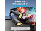 Vention Кабел Cable - Display Port v1.2 DP M / M Black 4K 3.0M - HAKBI снимка №2 Vention Кабел Cable - Display Port v1.2 DP M / M Black 4K 3.0M - HAKBI снимка №2
