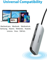Vention Vention докинг станция Docking Station Type-C - TOJHB - HDMI x 1, USB3.0 x 3, USB-C PD100W x 1, SD/TF TOJHB NEW снимка №3 Vention Vention докинг станция Docking Station Type-C - TOJHB - HDMI x 1, USB3.0 x 3, USB-C PD100W x 1, SD/TF TOJHB NEW снимка №3