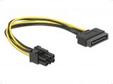 DeLock Power SATA 15 pin към 6 pin PCI Express, 20 cm кабели захранващи SATA / PCI-E Цена и описание.