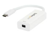  адаптери: StarTech USB-C to Mini DisplayPort Adapter - 4K 60Hz - White - USB 3.1