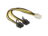 Описание и цена на DeLock PCI-E 6 pin to 2x8 pin Power Cable 30cm 