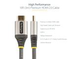 StarTech  10ft (3m) Premium Certified HDMI 2.0 Cable - High Speed Ultra HD 4K 60Hz HDMI Cable with Ethernet снимка №4