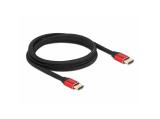  кабели: DeLock Ultra High Speed HDMI Cable 48 Gbps 8K 60 Hz red 2 m certified