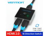 Vention HDMI 2.0 Switcher/Splitter 2-Port Bi-Direction - Grey Aluminium - AFLH0 снимка №2
