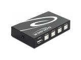 DeLock Ръчен превключвател, 4 x USB 2.0 порта, Черен снимка №2