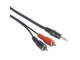  кабели: HAMA Audio Cable, 3.5 mm Jack Plug - 2 RCA Plugs, 5 m