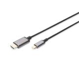  кабели: Digitus USB-C to HDMI Video Adapter Cable 4K 30Hz 1.8m, DA-70821