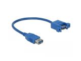 Описание и цена на DeLock USB-A Cable for Panel Mounting F/F 0.25m, DELOCK-85111