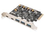 Описание и цена на Digitus PCIe card 2x USB-C + 3x USB A, DS-30222