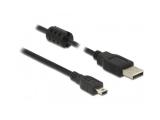 DeLock USB 2.0 Type-A to Mini USB-B Cable M/M 2m, DELOCK-84914 кабели USB кабели USB-A / mini USB-B Цена и описание.