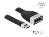 DeLock Flat Ribbon USB-C to DisplayPort Cable 13 cm, DELOCK-86731 снимка №2