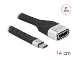 DeLock Flat Ribbon USB-C to HDMI Cable 14cm, DELOCK-86933 кабели видео USB-C / HDMI Цена и описание.