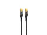  кабели: TELLUR Transparent USB-C Cable 1m black, TLL155731