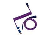 Описание и цена на Keychron remium Angled Purple Coiled Aviator Custom USB Cable
