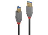  кабели: Lindy USB 3.2 Type A to B Cable 3m, 5Gbps, Anthra Line